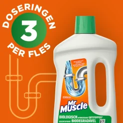 6x Mr. Muscle Biologisch Afbreekbare Ontstopper 750 ml