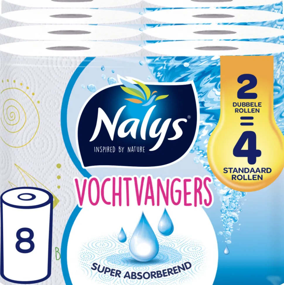 4x Nalys Keukenpapier Vochtvangers 2 stuks