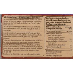 12x Natur Compagnie Runderbouillon Glutenvrij Bio 8 stuks