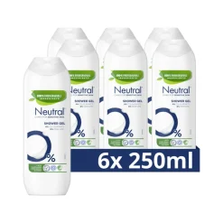 6x Neutral Douchegel Parfumvrij 250 ml