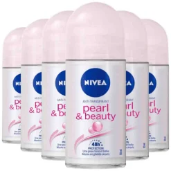 6x NIVEA Deodorant Pearl & Beauty Roll-On 50 ml