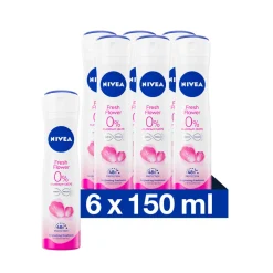 6x NIVEA Deodorant Spray Fresh Flowers 150 ml