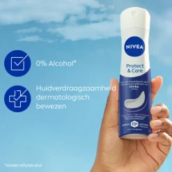 6x NIVEA Deodorant Spray Protect & Care 150 ml