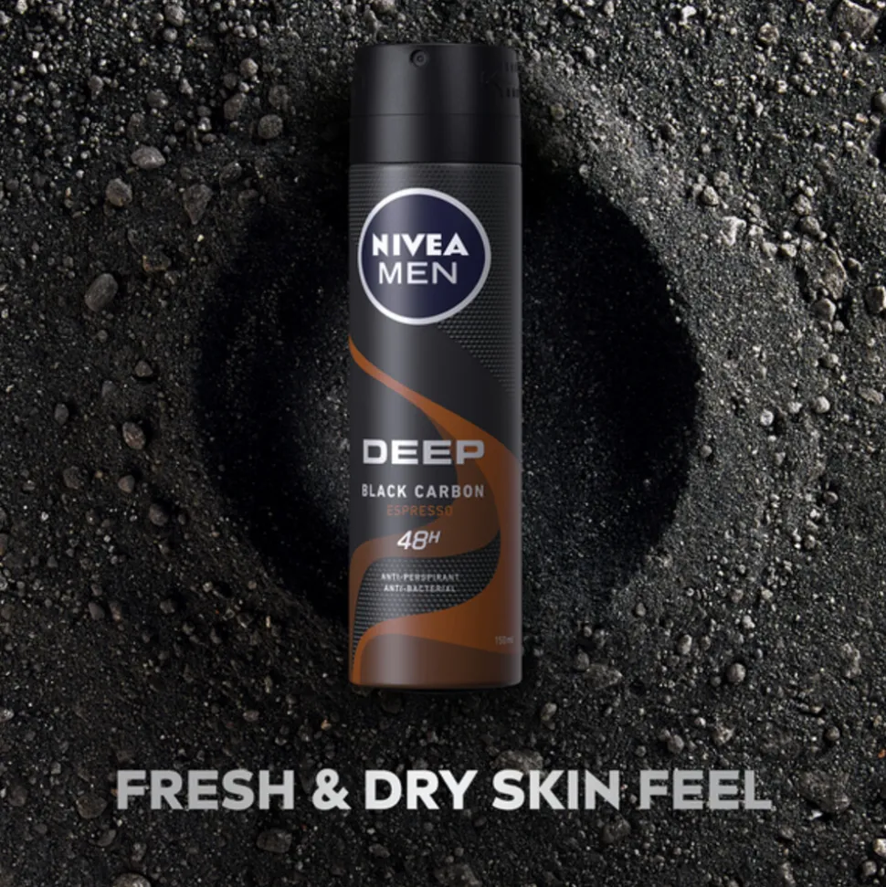 6x NIVEA Men Deep Espresso Anti Transpirant Spray 150 ml