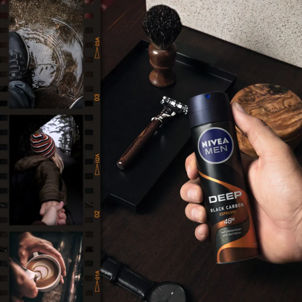 6x NIVEA Men Deep Espresso Anti Transpirant Spray 150 ml