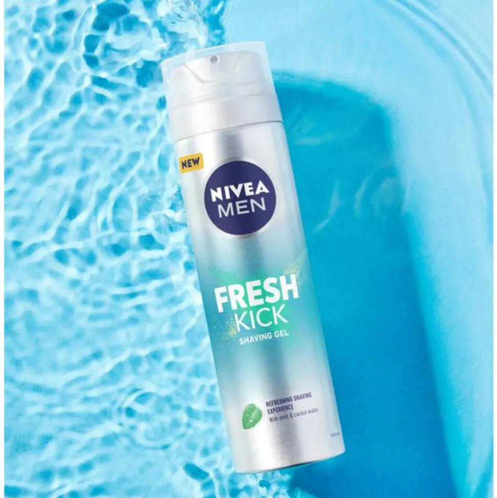 6x NIVEA Men Scheergel Fresh Kick 200 ml