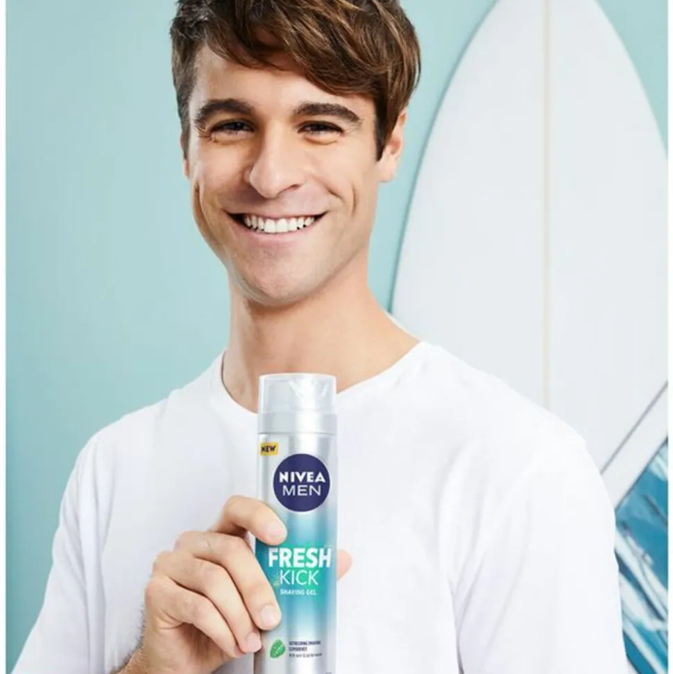 6x NIVEA Men Scheergel Fresh Kick 200 ml