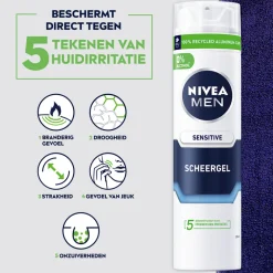 6x NIVEA Men Scheergel Sensitive 200 ml