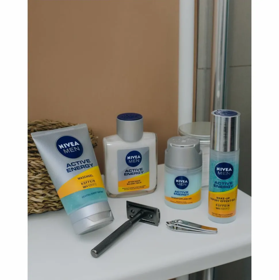 6x NIVEA Men Skin Energy Face Cleansing Gel 100 ml