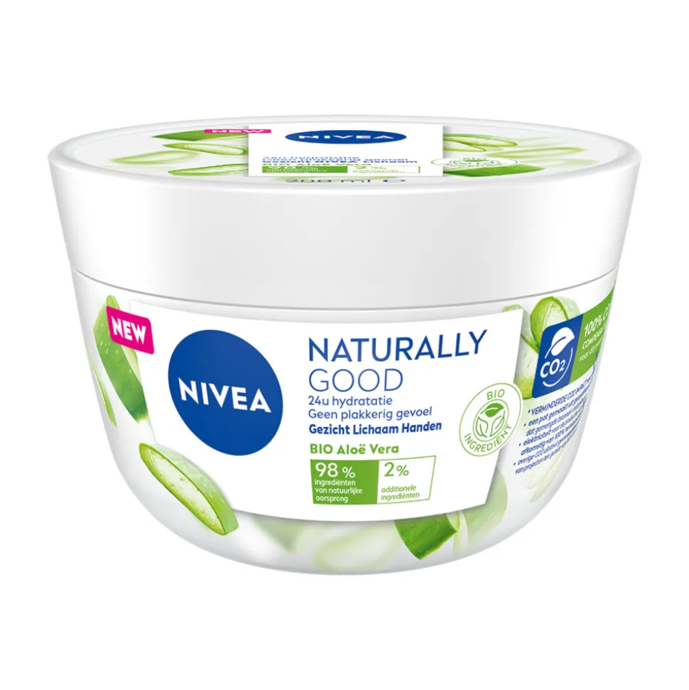 3x NIVEA Naturally Good Bodycrème Aloë 200 ml