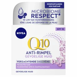 3x NIVEA Q10 Dagcrème Anti-Rimpel Gevoelige Huid SPF 15 50 ml