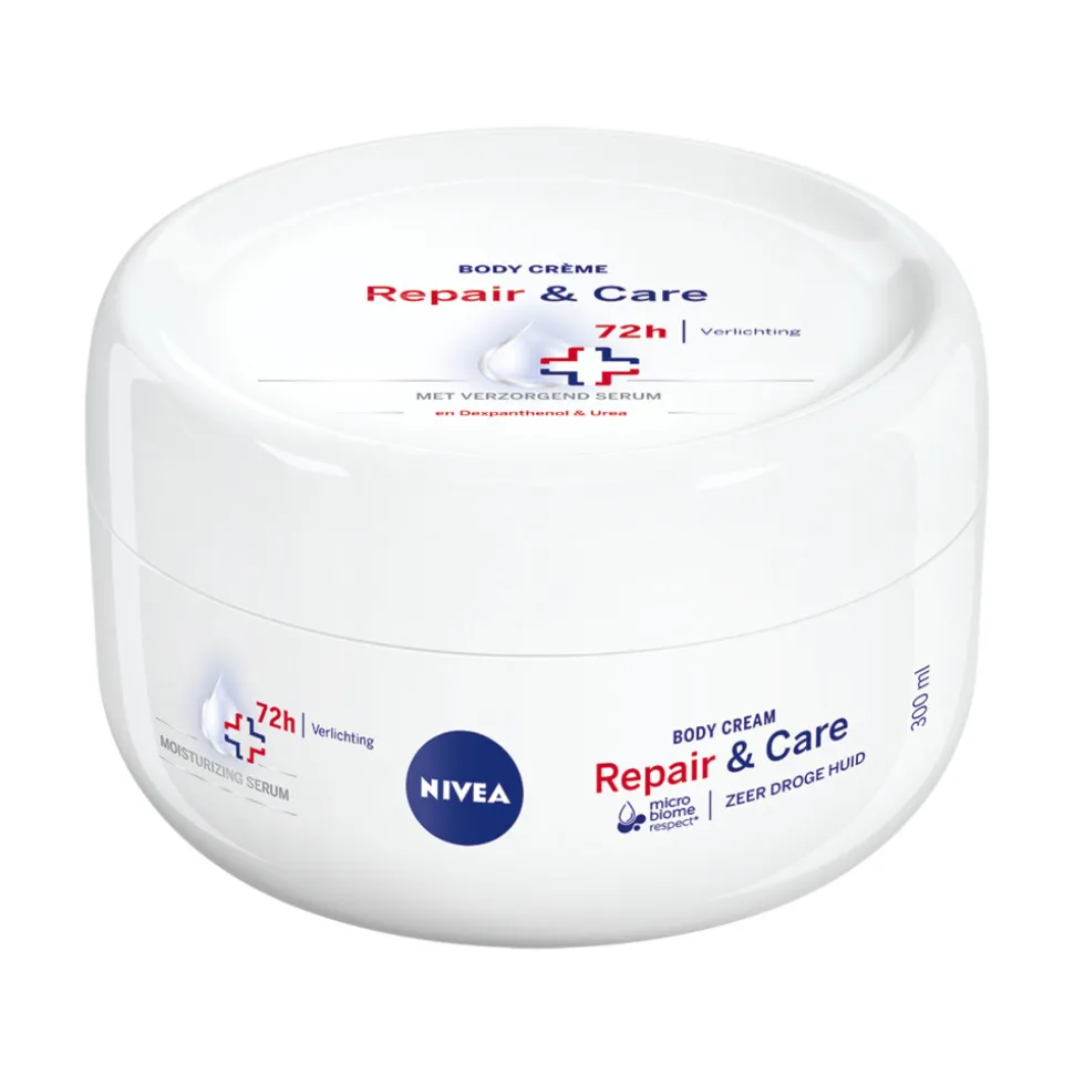 3x NIVEA Repair & Care Bodycrème met Verzorgend Serum 300 ml