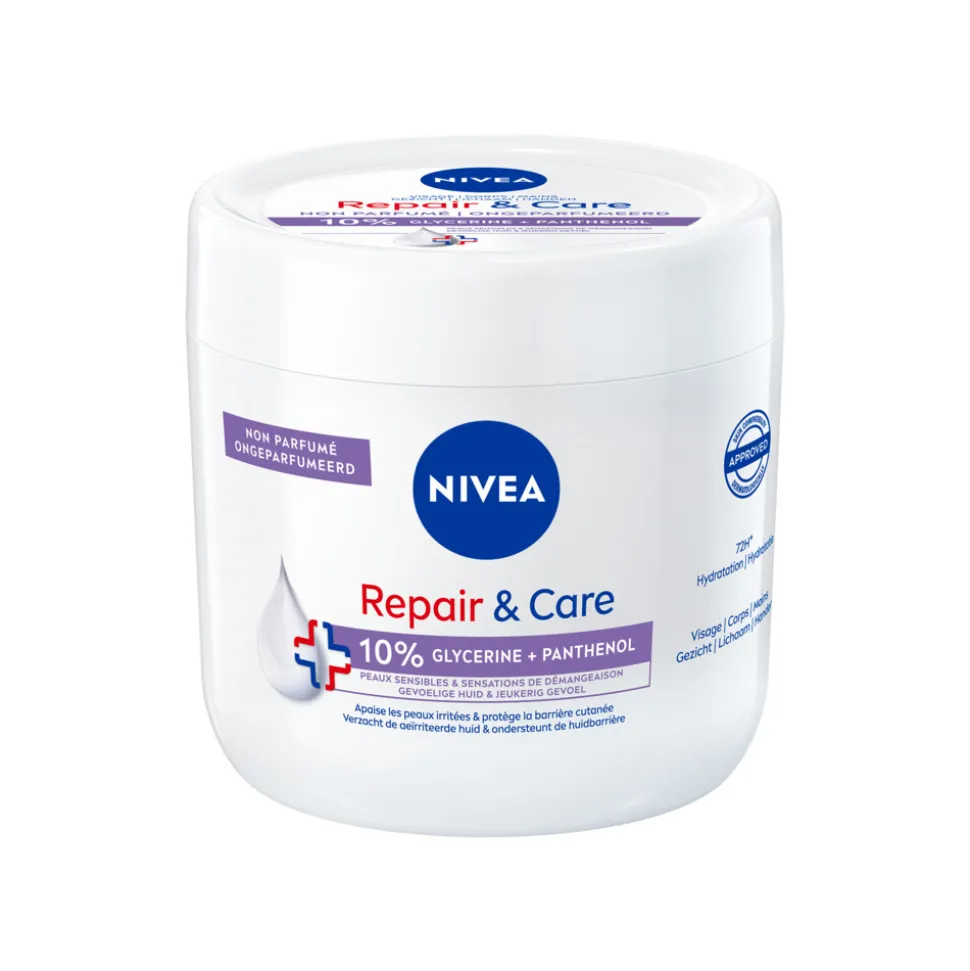 6x NIVEA Repair & Care Bodycrème Sensitive 400 ml