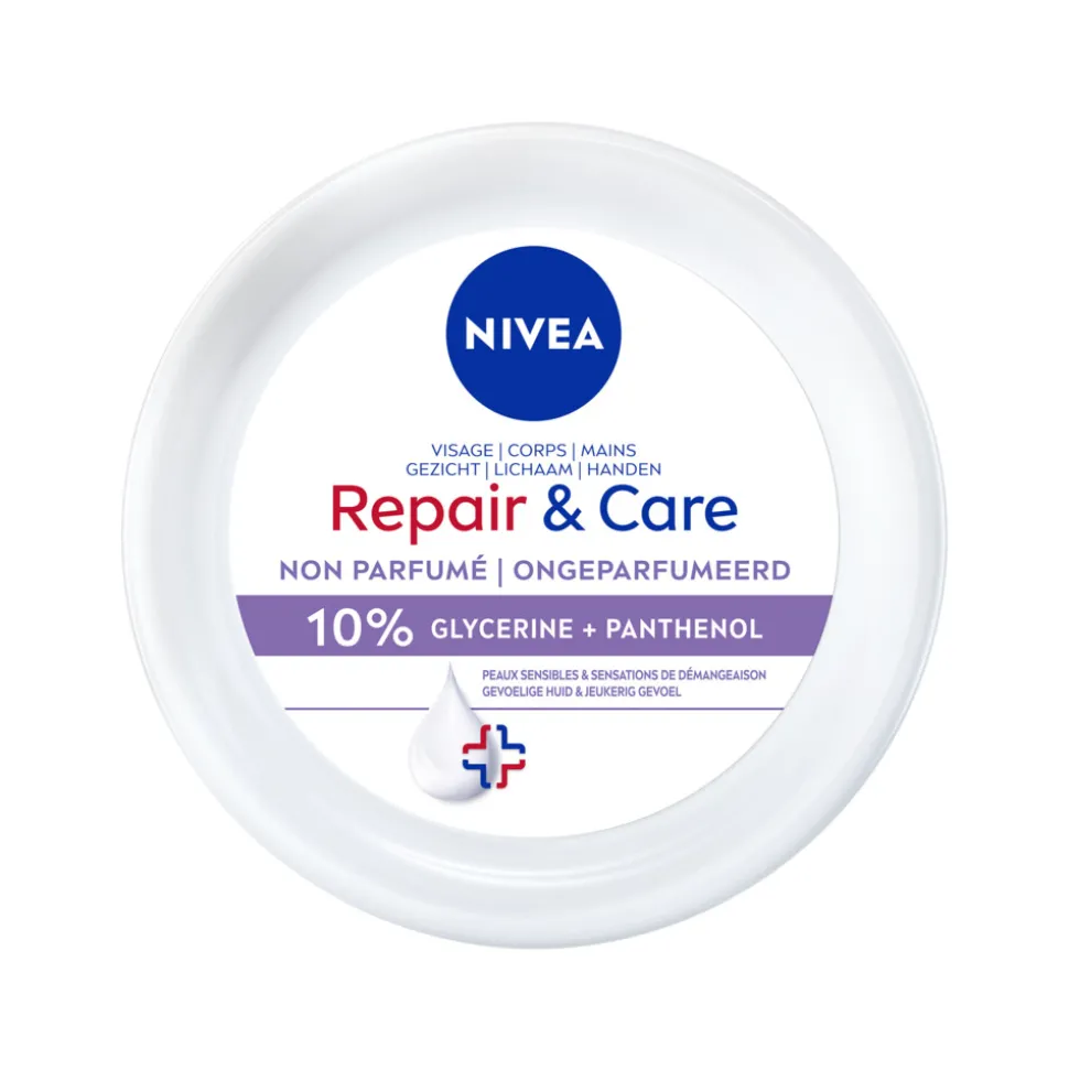 6x NIVEA Repair & Care Bodycrème Sensitive 400 ml