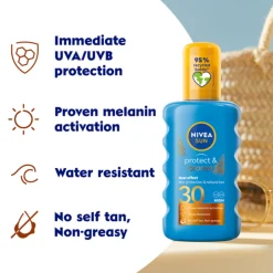 6x NIVEA Sun Protect & Bronze Zonnespray SPF 30 200 ml