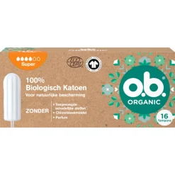 3x OB Organic Cotton Super 16 stuks
