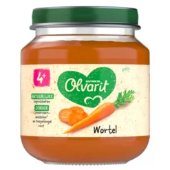 6x Olvarit 1e Groentehapje 4m Wortel 125 gr