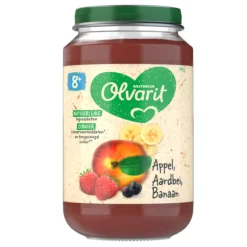 6x Olvarit Fruithapje 8m Appel Aardbei Banaan 200 gr
