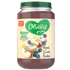 6x Olvarit Fruithapje 12m Appel Yogurt Bosbes 200 gr