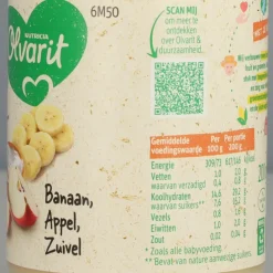 6x Olvarit Fruithapje 6m Banaan Appel Yoghurt 200 gr