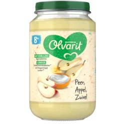 6x Olvarit Fruithapje 8m Peer Appel Yoghurt 200 gr