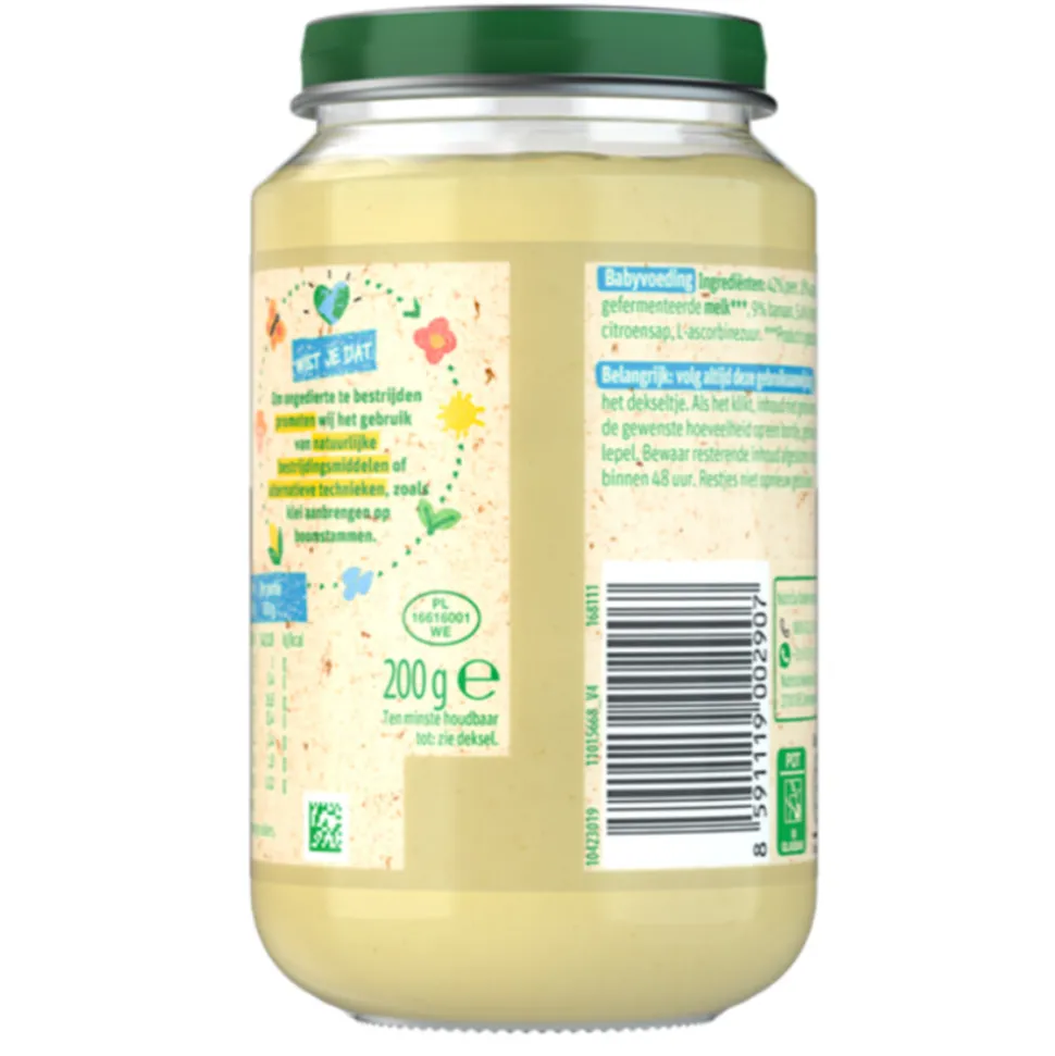 6x Olvarit Fruithapje 8m Peer Appel Yoghurt 200 gr