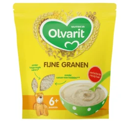 5x Olvarit Granenpap Fijne Granen 6+ Maanden 200 gr