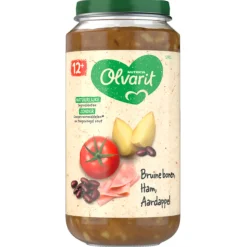 6x Olvarit Maaltijd 12m Bruine bonen Ham Aardappel 250 gr