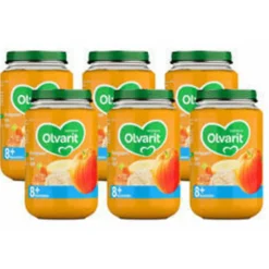 6x Olvarit Maaltijd 8+m Pompoen, Kip & Rijst 200 gr
