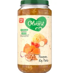 6x Olvarit Maaltijd 12m Pompoen Kip Pasta 250 gr