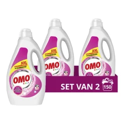 2x OMO Vloeibaar Wasmiddel Kleur 75 Wasbeurten 3750 ml