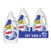 2x OMO Vloeibaar Wasmiddel Wit 75 Wasbeurten 3750 ml