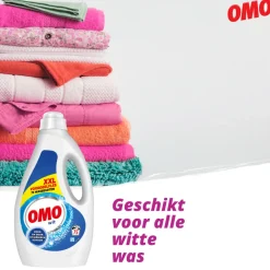 2x OMO Vloeibaar Wasmiddel Wit 75 Wasbeurten 3750 ml