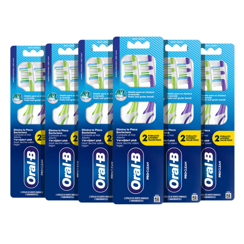 6x Oral-B Tandenborstel Pro-Clean 2 stuks