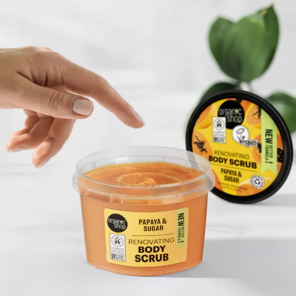 6x Organic Shop Body Scrub Papaya 250 ml