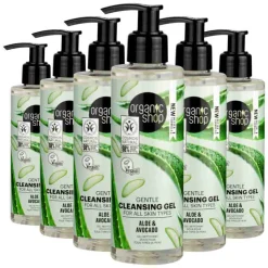 6x Organic Shop Cleansing Gel Avocado and Aloe 200 ml