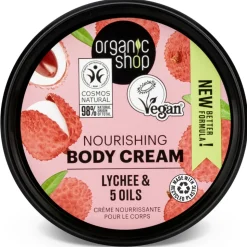 6x Organic Shop Nourishing Bodycrème Lychee 250 ml