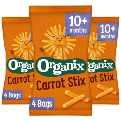3x Organix Baby Knabbels 10+ m Wortel 4x15 gr