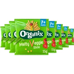 8x Organix Baby Knabbels 7+m Groentesticks 15 gr