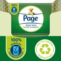 12x Page Vochtig Toiletpapier Aloe Vera 38 stuks
