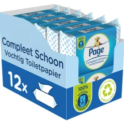 12x Page Vochtig Toiletpapier Compleet Schoon 38 stuks