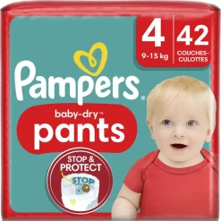 2x Pampers Baby Dry Luierbroekjes Maat 4 (9-15 kg) 42 stuks