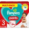 2x Pampers Baby Dry Luierbroekjes Maat 3 (6-11 kg) 32 stuks