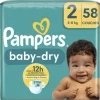 2x Pampers Baby Dry Luiers Maat 2 (4-8 kg) 58 stuks