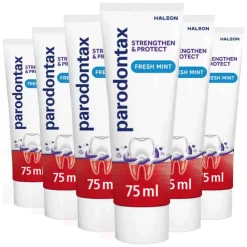 6x Parodontax Strenghten & Protect Tandpasta Fresh Mint 75 ml