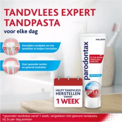 3x Parodontax Tandpasta Active Repair Tandvlees Fresh Mint 75 ml