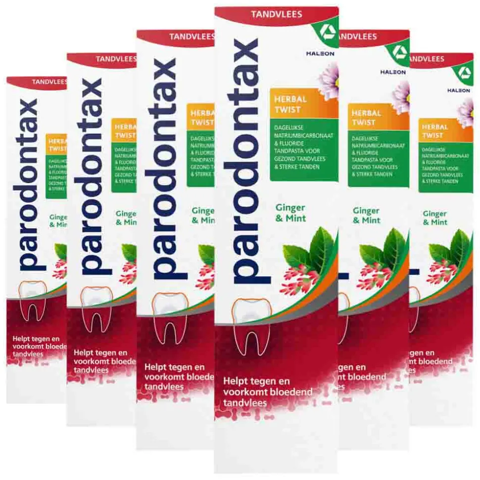 6x Parodontax Tandpasta Herbal Twist 75 ml