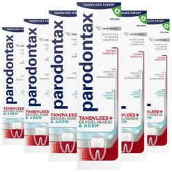 6x Parodontax Tandpasta Tandvlees + Gevoeligheid & Adem Whitening 75 ml