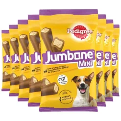8x Pedigree Jumbstone Hondensnacks Mini Kip & Lam 160 gr