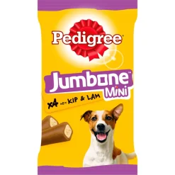 8x Pedigree Jumbstone Hondensnacks Mini Kip & Lam 160 gr